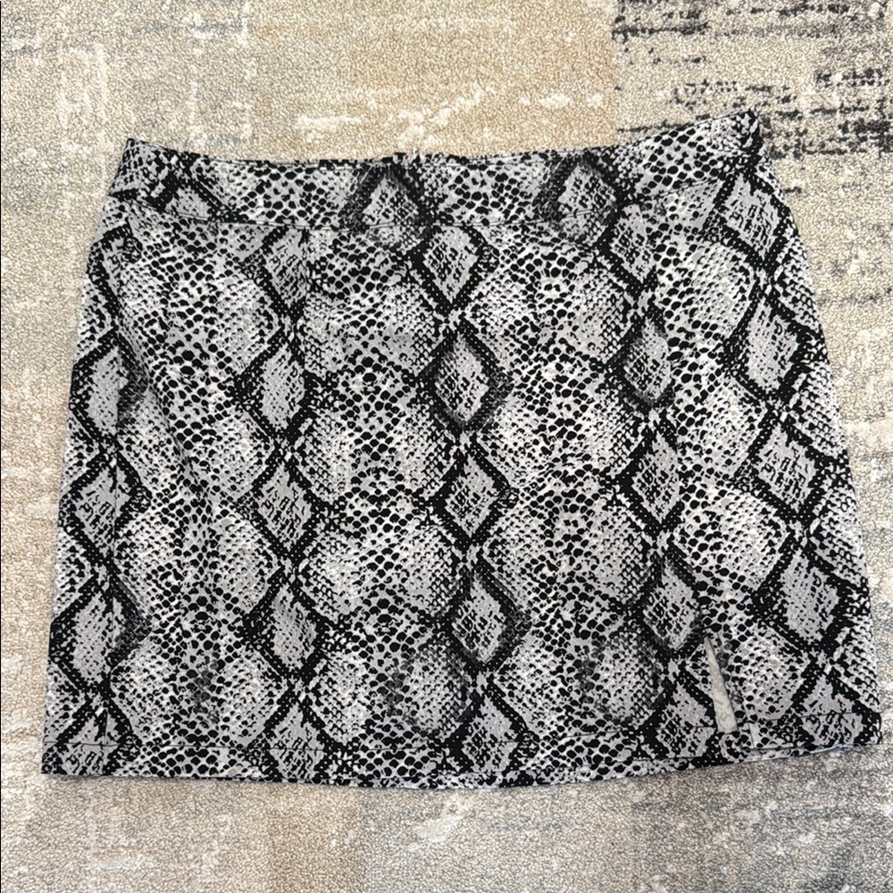 Garage Snake Print Mini Skirt